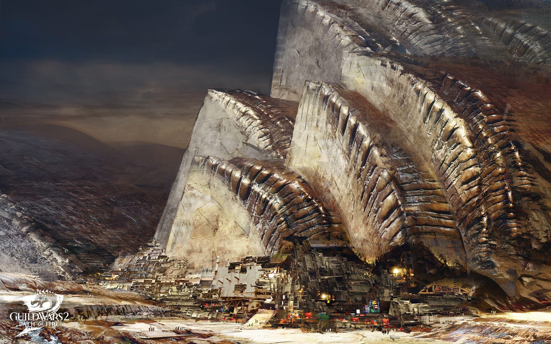 Guild Wars 2 Path of Fire 沙漠巨型遗迹概念图
